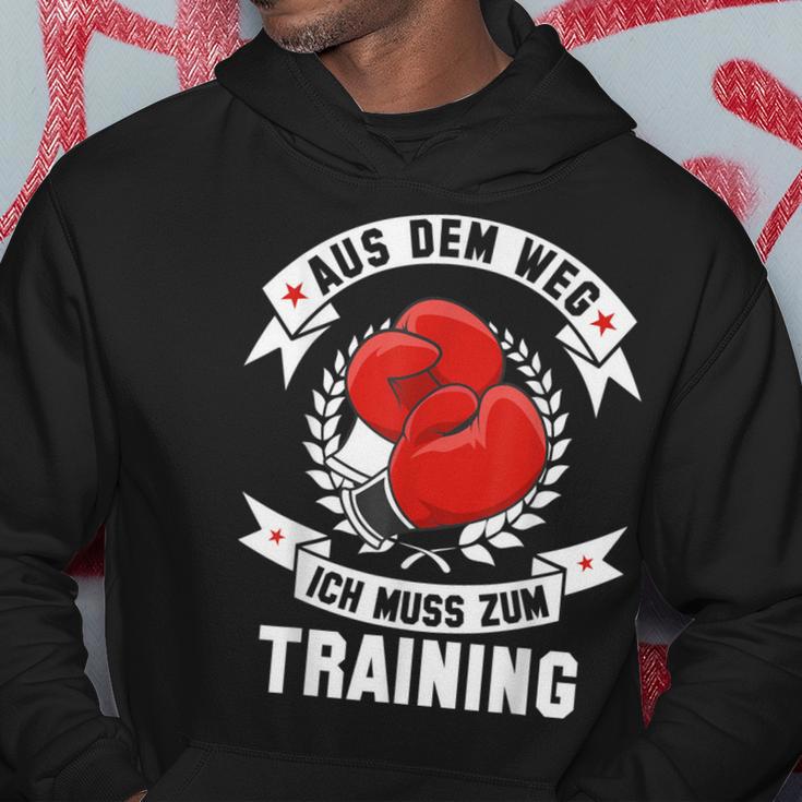 Aus Dem Weg Ich Muss Zum Training Boxing Kapuzenpullover Lustige Geschenke