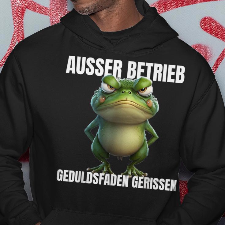 Außer Berieb Geduldsfaden Gerissen Frosch Monday Kapuzenpullover Lustige Geschenke