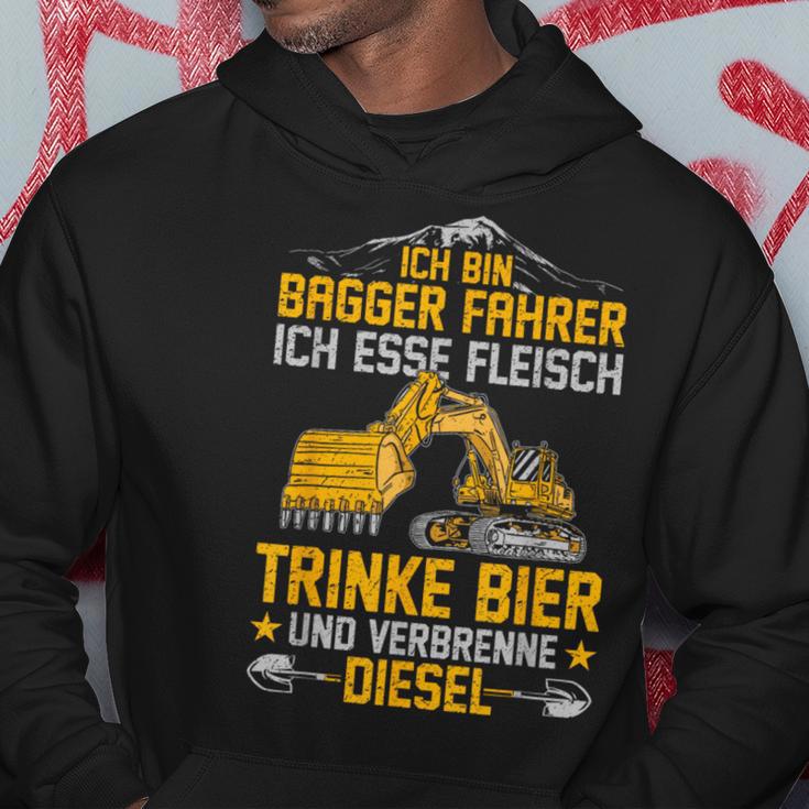 Bagger Ich Esse Fleisch Trinke Bier Underbrenne Diesel Kapuzenpullover Lustige Geschenke