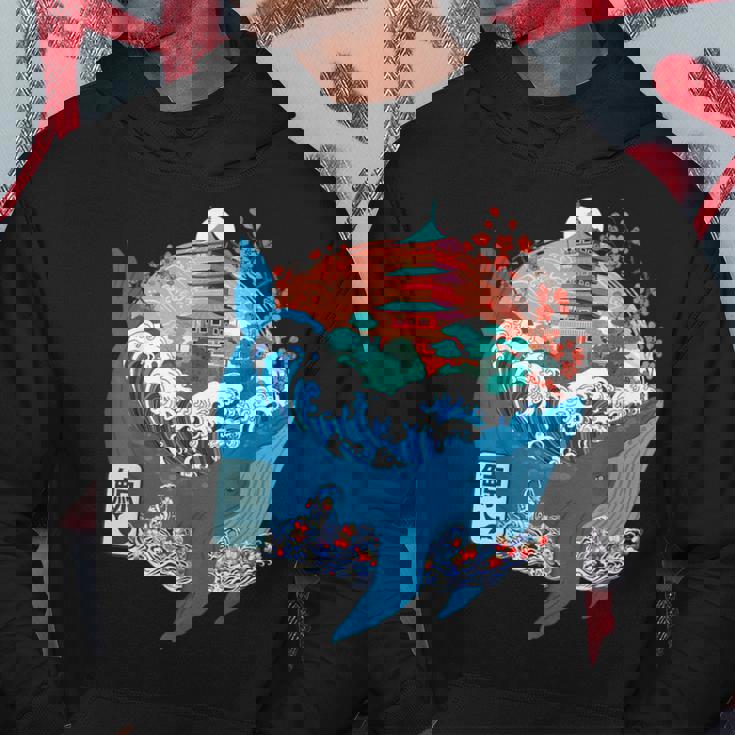 Ballena Japonesa Gran Ola Kanagawa Japón Arteintage Sudadera Regalos divertidos