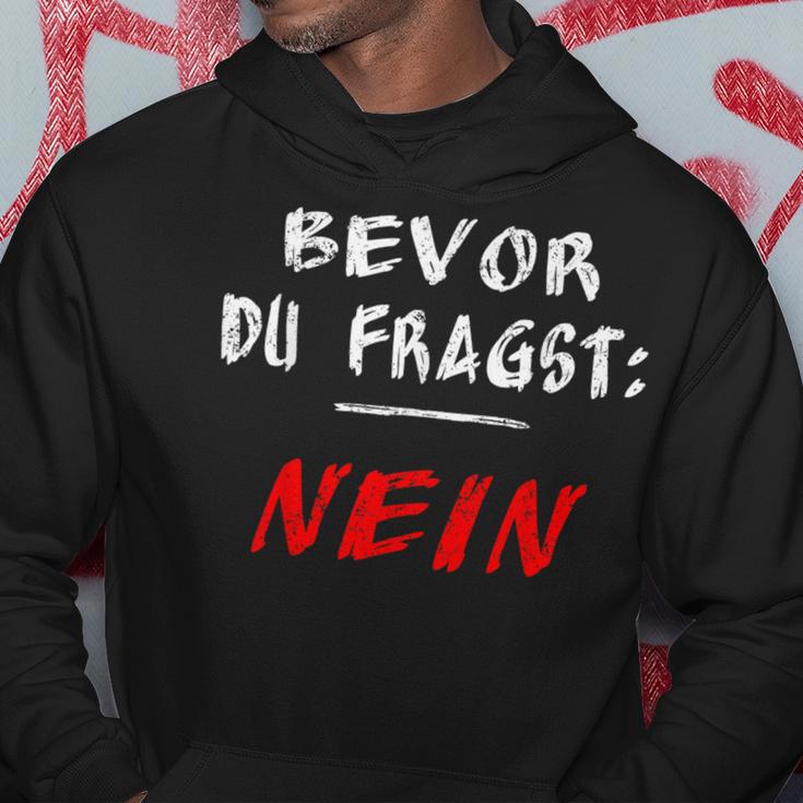 Bevor Du Frag Nein Nö Kapuzenpullover Lustige Geschenke