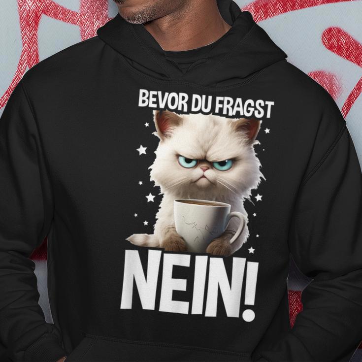 Bevor Du Fragst Nein Katzekaffee Kater Announced Kapuzenpullover Lustige Geschenke