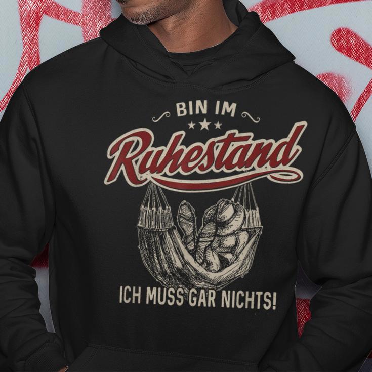 Bin Im Ruhestand Ich Muss Gar Nichts Kapuzenpullover Lustige Geschenke