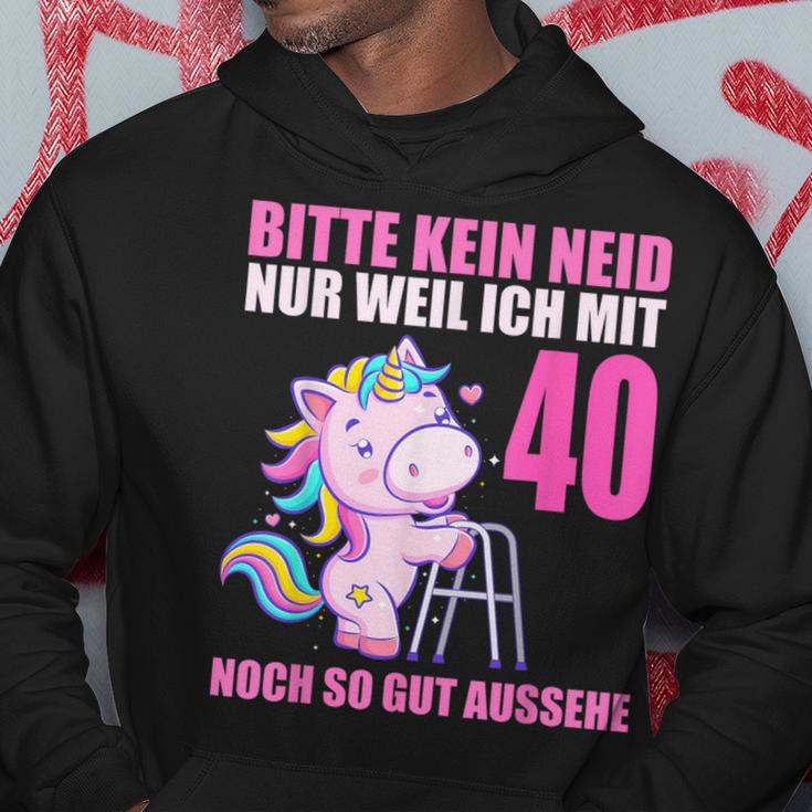 Bitte Kein Eneid Gut Aussehe 40 Jahre Unicorn 40Th Birthday Kapuzenpullover Lustige Geschenke