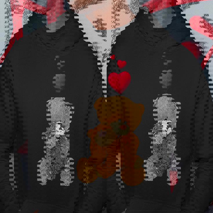 Camicia Con Orsacchiotto E Cuore Orsacchiotto Felpa con cappuccio Regalos divertidos