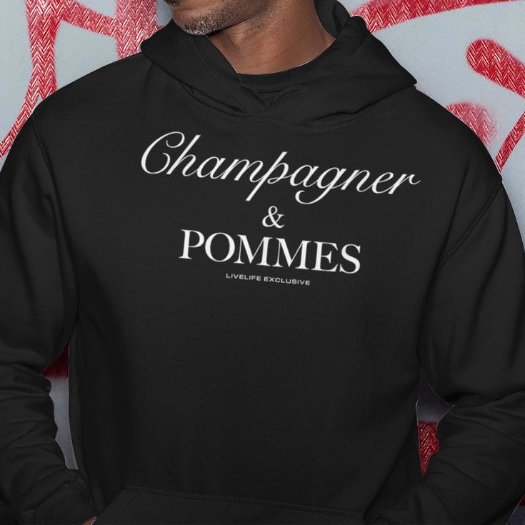 Champagner & Pommes X Livelife Love Champagne Fries Love Kapuzenpullover Lustige Geschenke