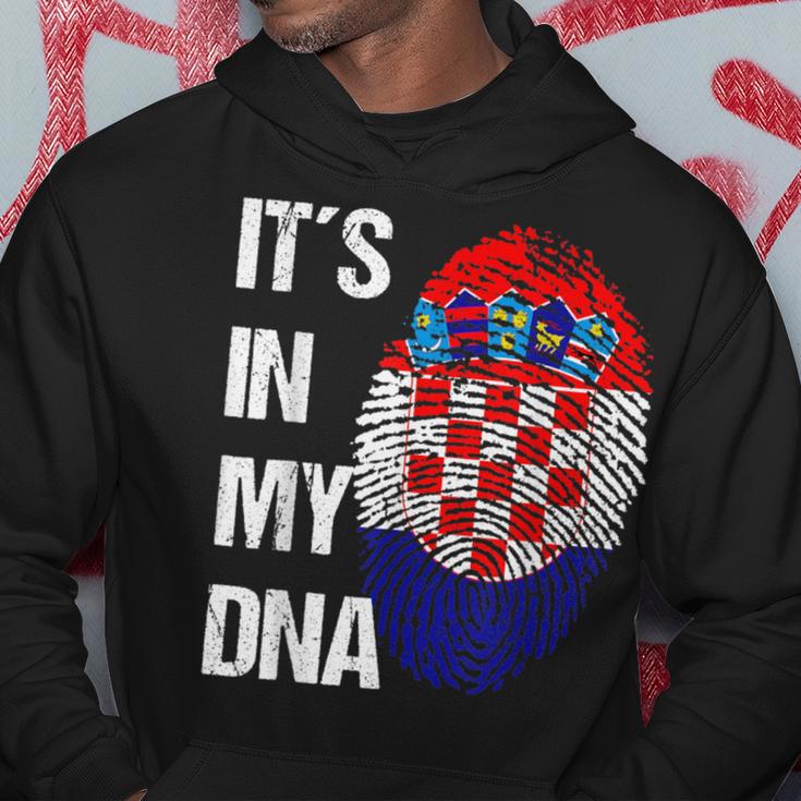 Croatian Flag Dna Fingerprint Croatia Kapuzenpullover Lustige Geschenke