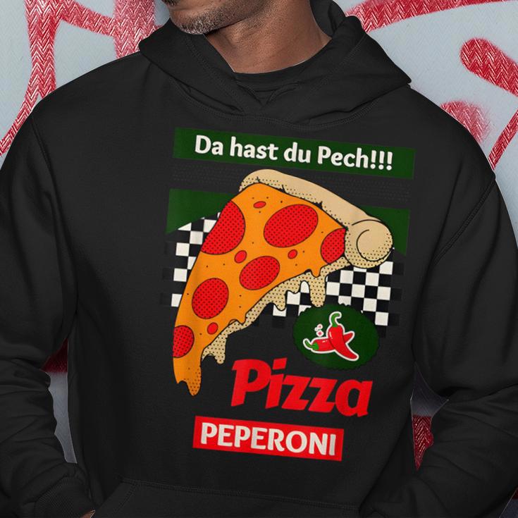 Da Hast Du Pech Pizza Peperoni Kapuzenpullover Lustige Geschenke