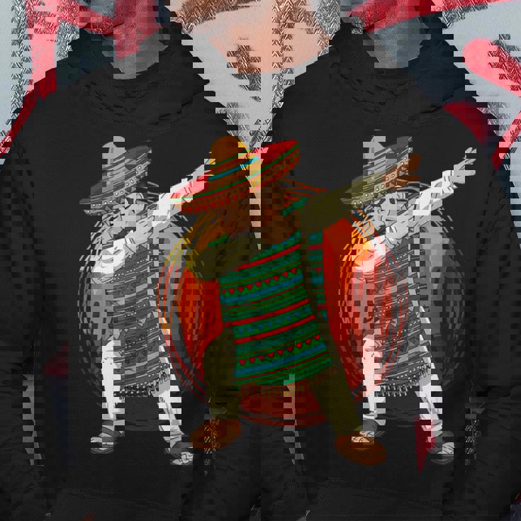 Dabbing Mexican Poncho Cinco De Mayo Sombrero Dab Felpa con cappuccio Regalos divertidos
