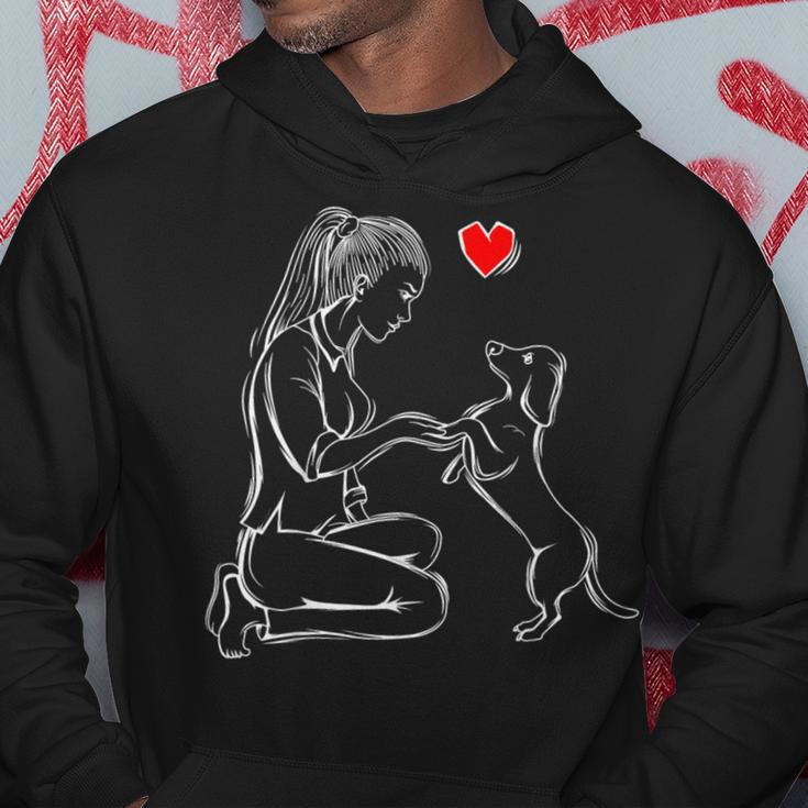 Dachshund Dog Love Dachshund Teckel Female S Kapuzenpullover Lustige Geschenke