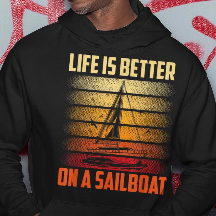 Das Leben Ist Besser Auf Einem Sailboat Kapuzenpullover Lustige Geschenke