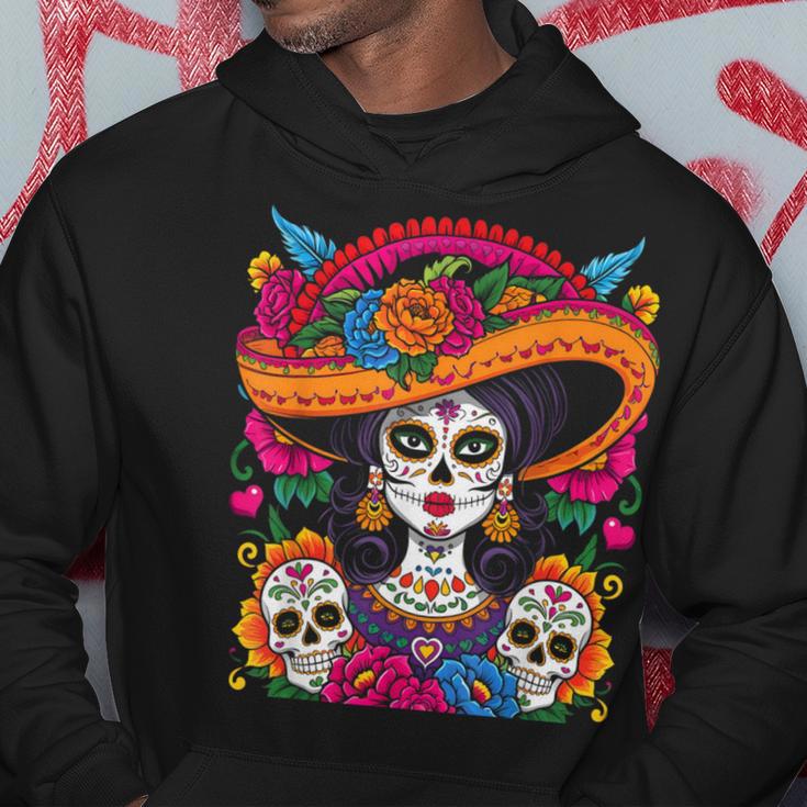 De Los Muertos La Catrina Sugar Skull Kapuzenpullover Lustige Geschenke