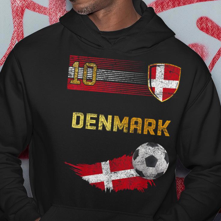 Denmark Football Pride Danish Flag Football Retro Jersey Kapuzenpullover Lustige Geschenke