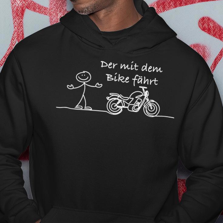 Der Mit Dem Bike Fährt Kapuzenpullover Lustige Geschenke