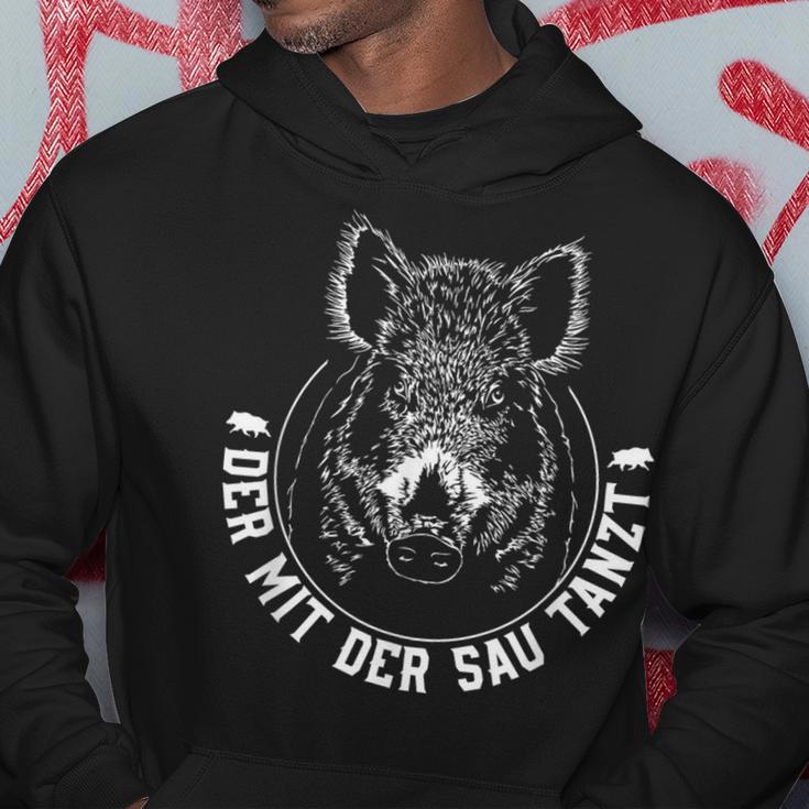 Der Mit Der Sau Tanzt Wildboar Kapuzenpullover Lustige Geschenke