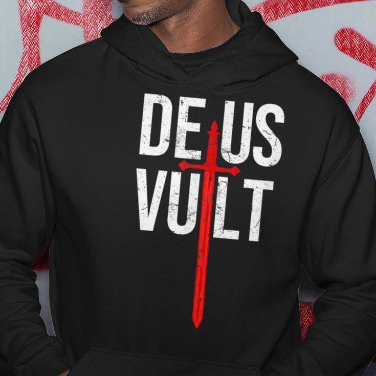 Deusult I Gott Will Es Iintage Crusader Kapuzenpullover Lustige Geschenke