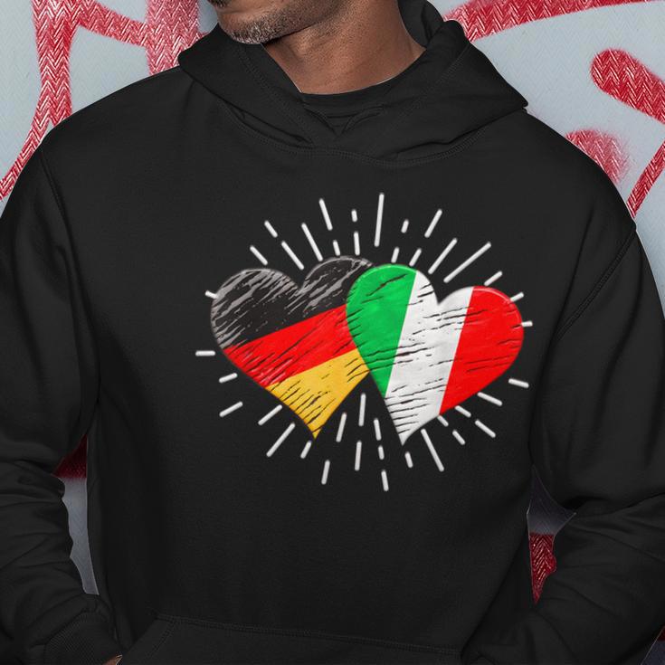 Deutschland Italien Freundschaft Herz German Italian Kapuzenpullover Lustige Geschenke