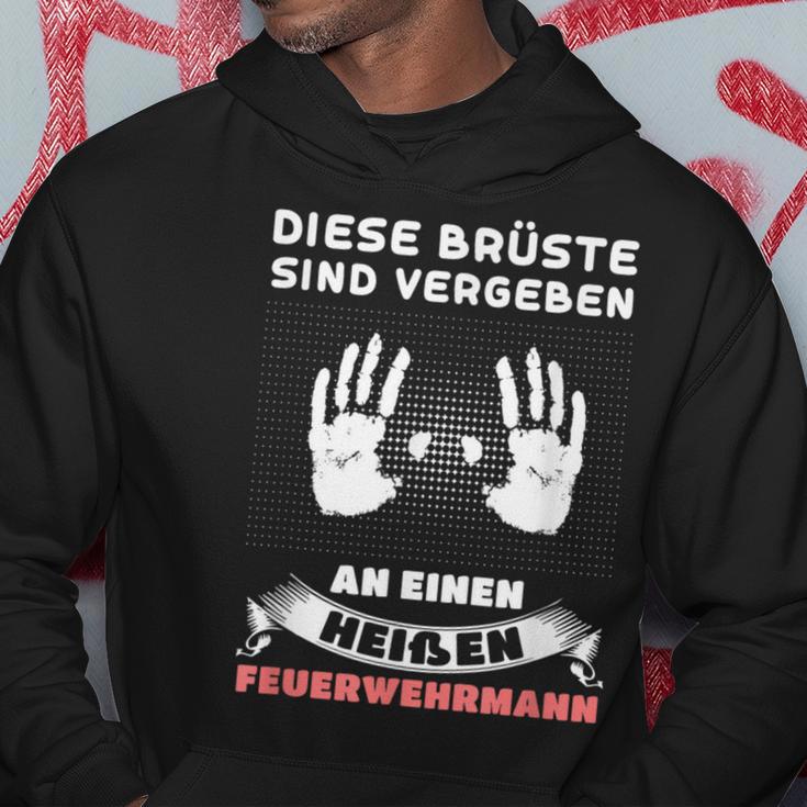 Diese Brüste Sindergeben Feuerwehrmann Beruf German Kapuzenpullover Lustige Geschenke