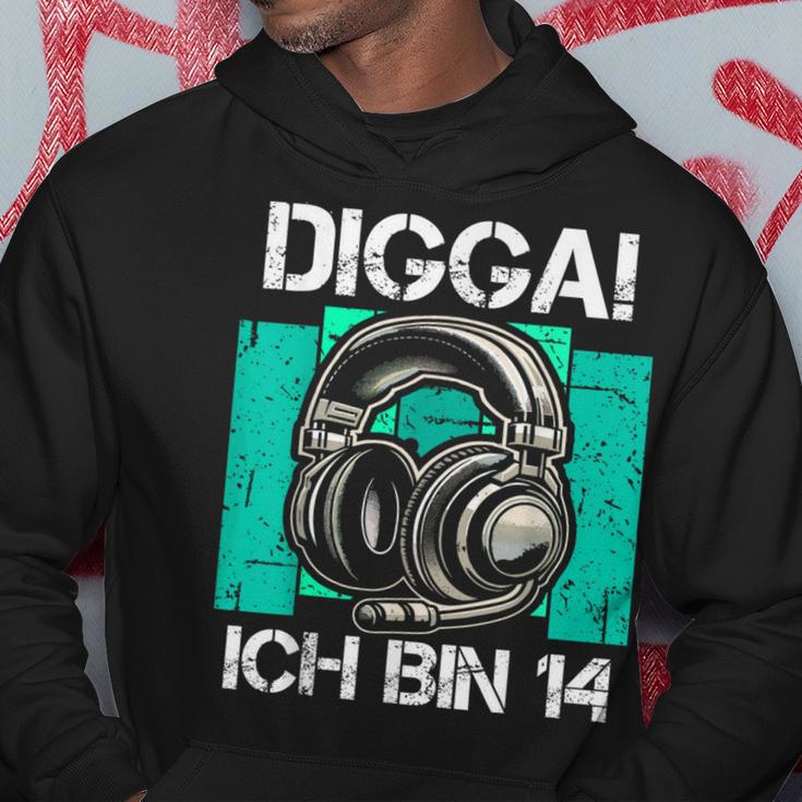 With Digga Ich Bin 14 Jahre Junge Geburtstag Kapuzenpullover Lustige Geschenke