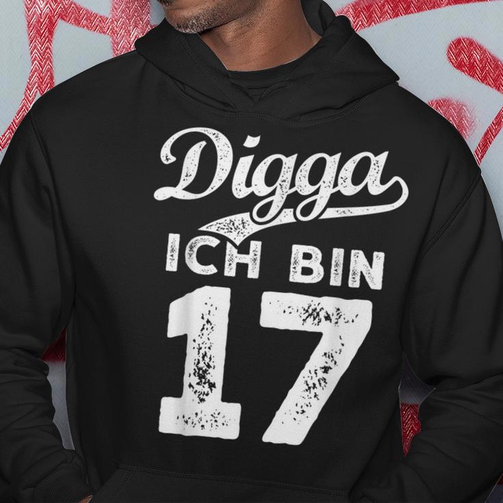 Digga Ich Bin 17 Jahre 17Th Birthday Kapuzenpullover Lustige Geschenke