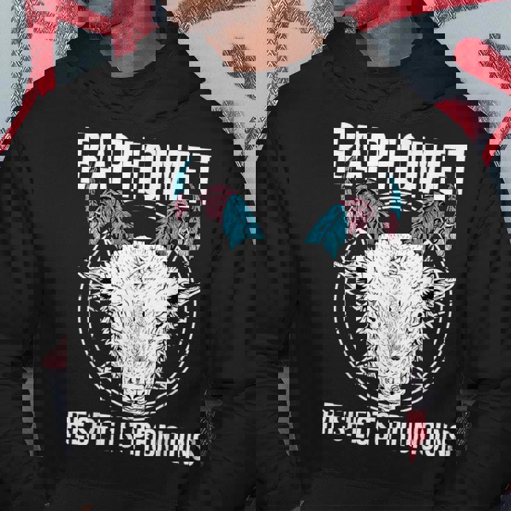 Divertente Transgender Pride Baphomet Goth Felpa con cappuccio Regalos divertidos