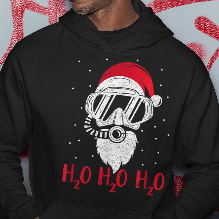 Diving Santa Claus H2o H2o H2o Xmas Diving Kapuzenpullover Lustige Geschenke