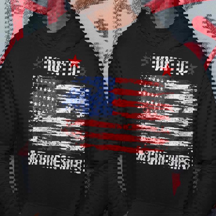 I Dont Matching But I Do 4Th Of July Usa Flag Couples Hoodie Personalized Gifts