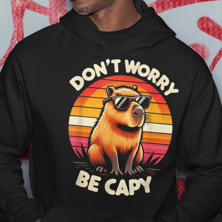 Dont Be Worry Be Capy Capybara Retro Rodent Kapuzenpullover Lustige Geschenke