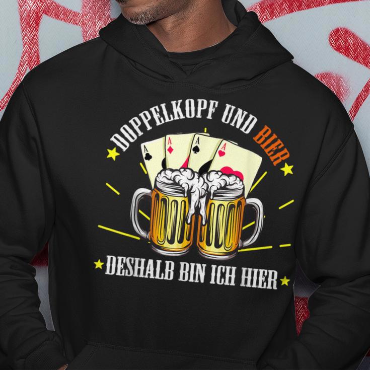 Doppelkopf And Bier Deshalb Bin Ich Hier Doppelkopf Kapuzenpullover Lustige Geschenke