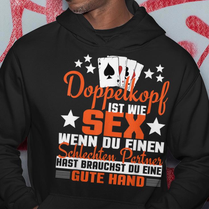 Doppelkopf Doppelkopf Ist Wie Sex Kapuzenpullover Lustige Geschenke