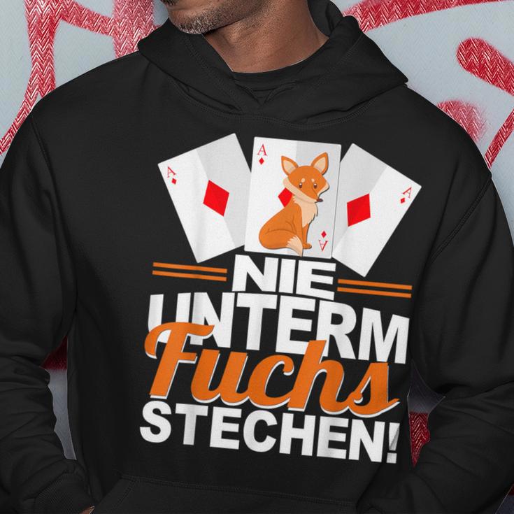 Doppelkopf Nie Unterm Fuchs Steche S Kapuzenpullover Lustige Geschenke