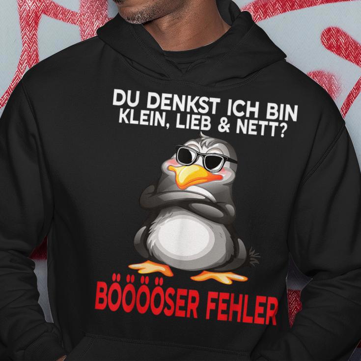 Du Denkst Ich Bin Klein Lieb Und Nett Cute Penguin Kapuzenpullover Lustige Geschenke