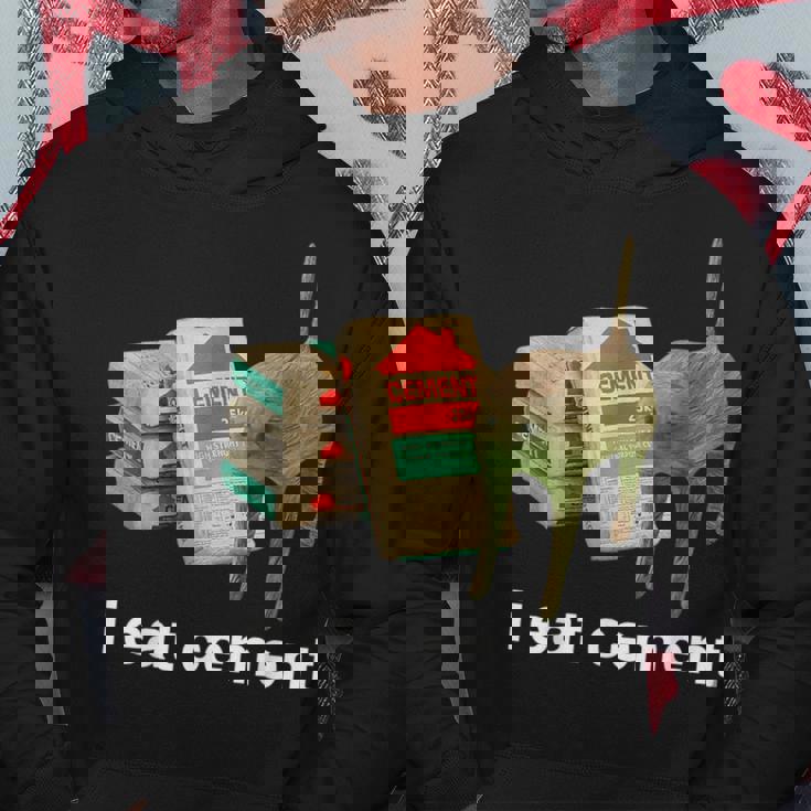 I Eat Cement Cat Offensive Inappropriate Adult Meme Hoodie Unique Gifts