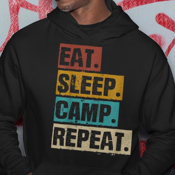 Eat Sleep Camp Repeat -Intage Outdoor Camping Camper Kapuzenpullover Lustige Geschenke