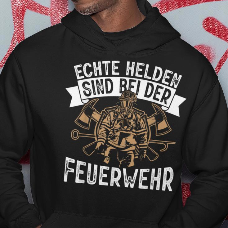 Echte Helden Sind Feuerwehr Kapuzenpullover Lustige Geschenke