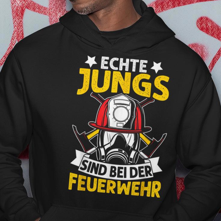 Echte Jungs Sind Feuerwehr Kapuzenpullover Lustige Geschenke