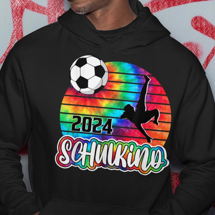 Einschulung Schulkind 2024 School Cone Boy Football Tie Dye Kapuzenpullover Lustige Geschenke