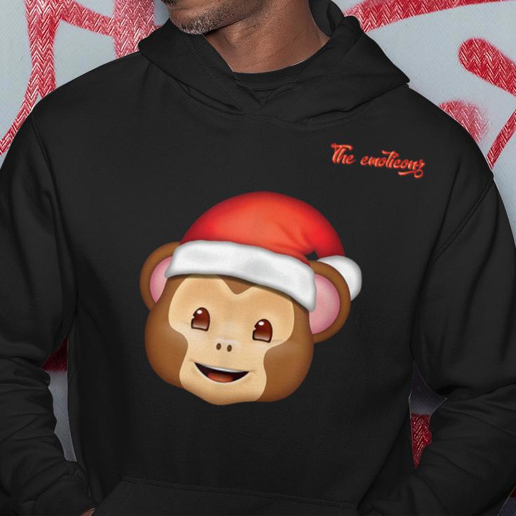 Emoji-Nikolausmütze-Affengesicht Kapuzenpullover Lustige Geschenke