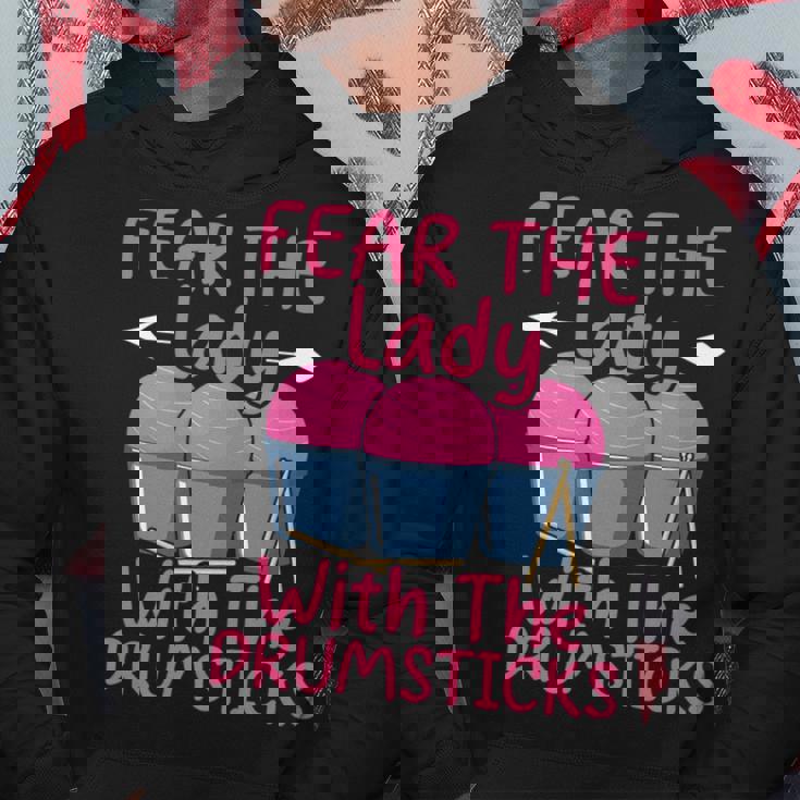 Fear The Lady With The Drumsticks Cardio Drumming Hoodie Unique Gifts