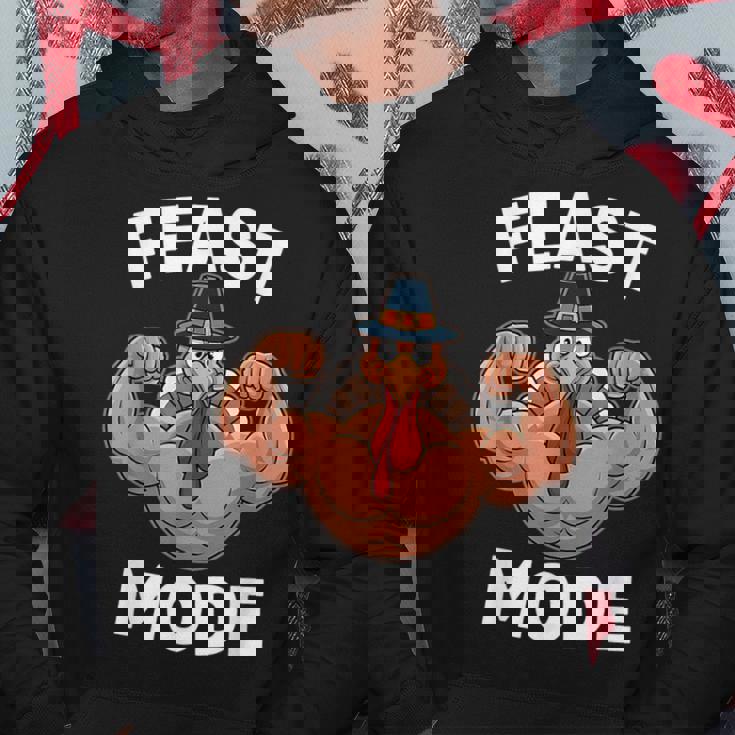 Feast Mode On Turkey Muscle Thanksgiving Family Dinner Hoodie Unique Gifts