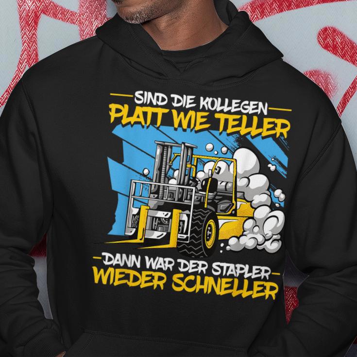 Forklift Kollegen Platt Wie Teller Colleagues Kapuzenpullover Lustige Geschenke