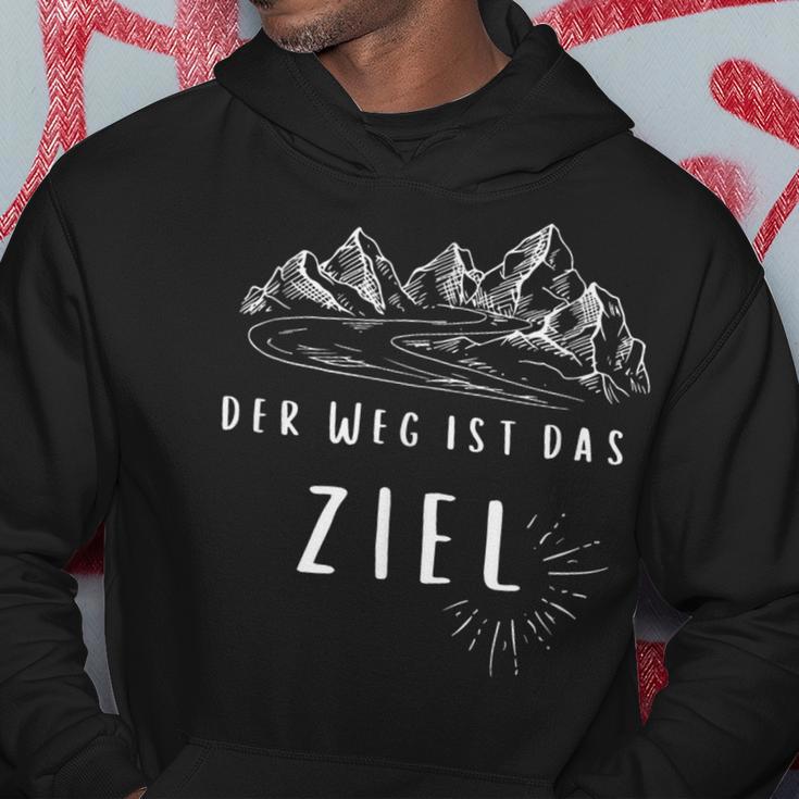 Idea For Hiking Der Weg Ist Das Ziel Kapuzenpullover Lustige Geschenke