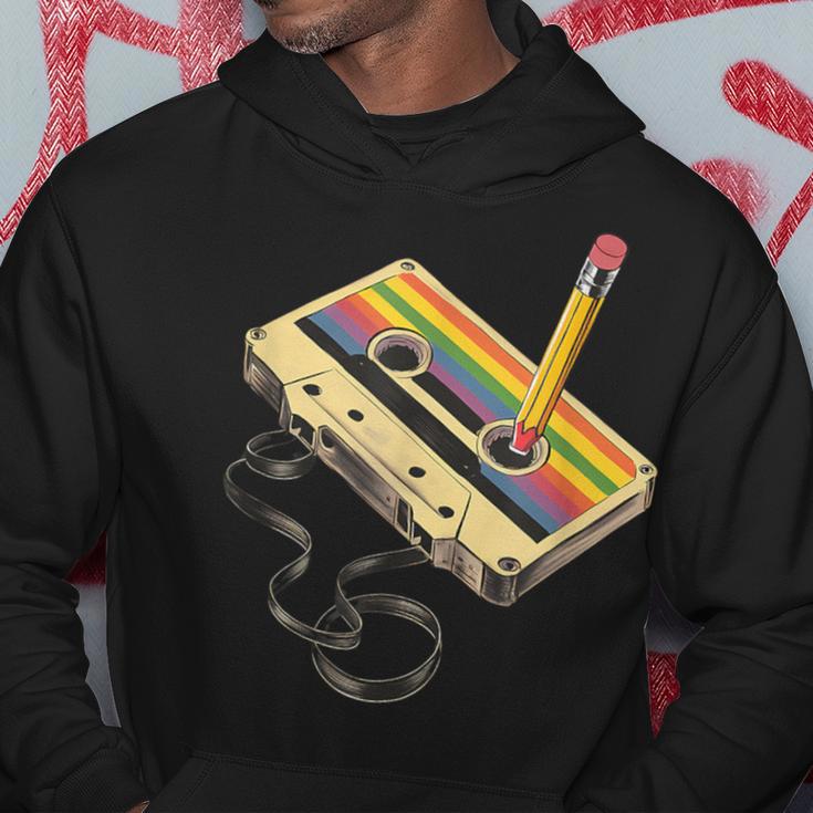 Nerd Retro Cassette Pencil Computer Old School Kapuzenpullover Lustige Geschenke