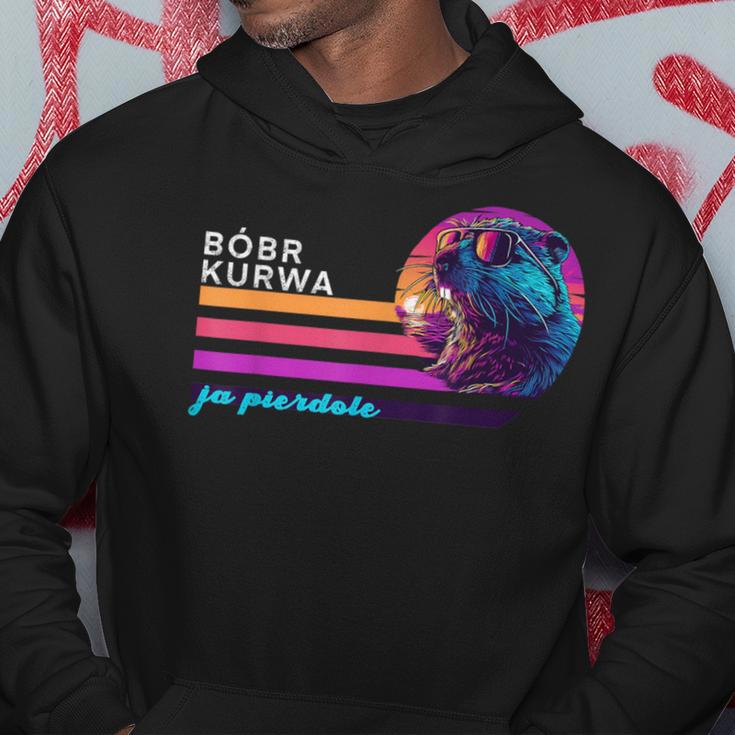 Polish Beaver Meme Bóbr Bober Kurwa Ja Pierdole Kapuzenpullover Lustige Geschenke