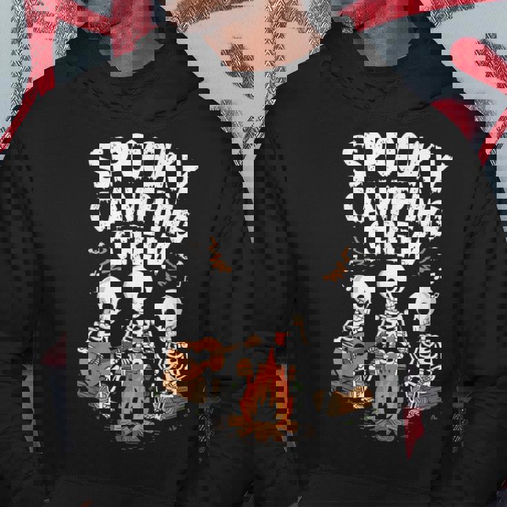 Spooky Camping Crew Halloween Skeleton Camper Campfire Hoodie Personalized Gifts