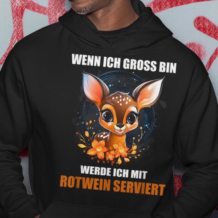 Wenn Ich Gross Bin Werde Ich Mit Rotwein Serviert Kapuzenpullover Lustige Geschenke