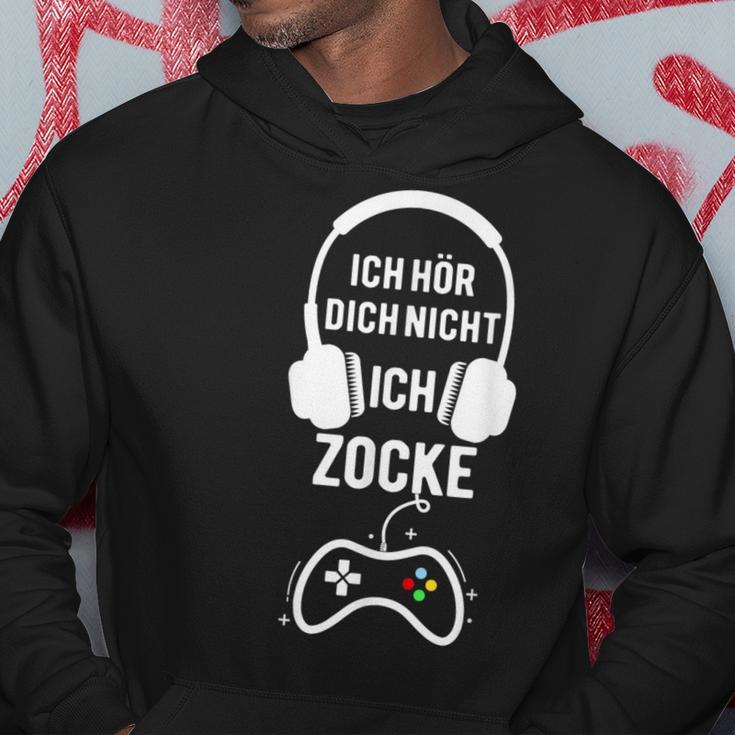 Gamer Ich Hör Dich Nicht Ich Zocke German Kapuzenpullover Lustige Geschenke