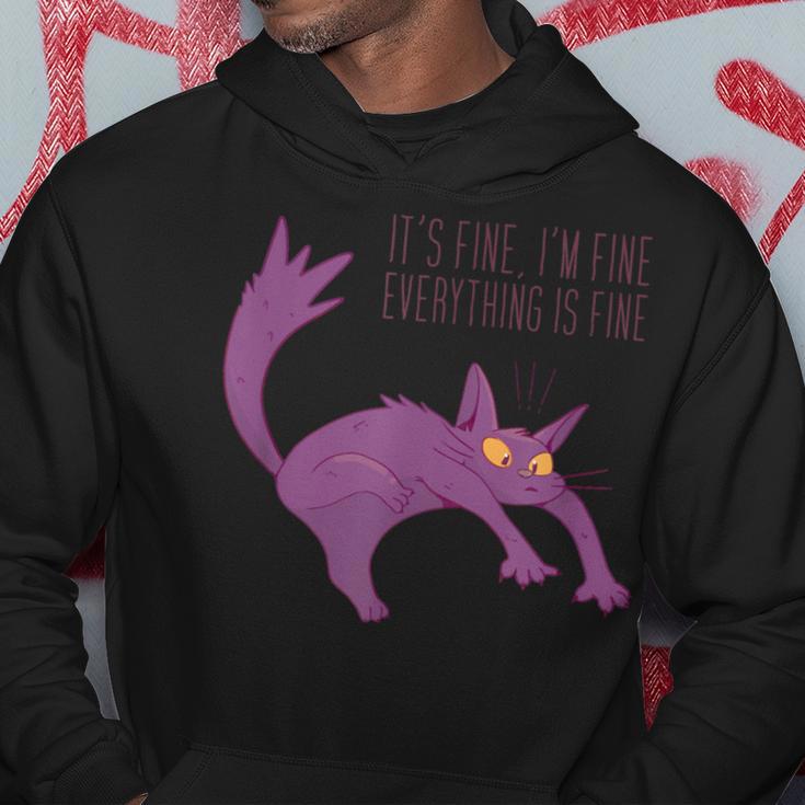 Gato Divertido Está Bien Estoy Bien Todo Está Bien Sudadera Regalos divertidos