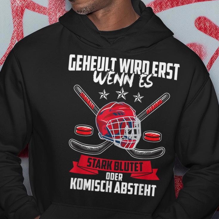 Geheult Wird Erst Wenn Es Stark Blutet Eishockey Kapuzenpullover Lustige Geschenke