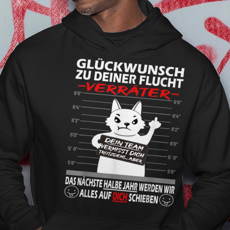 Glückwunsch Zu Deiner Flucht Neuen Job Cat S Kapuzenpullover Lustige Geschenke